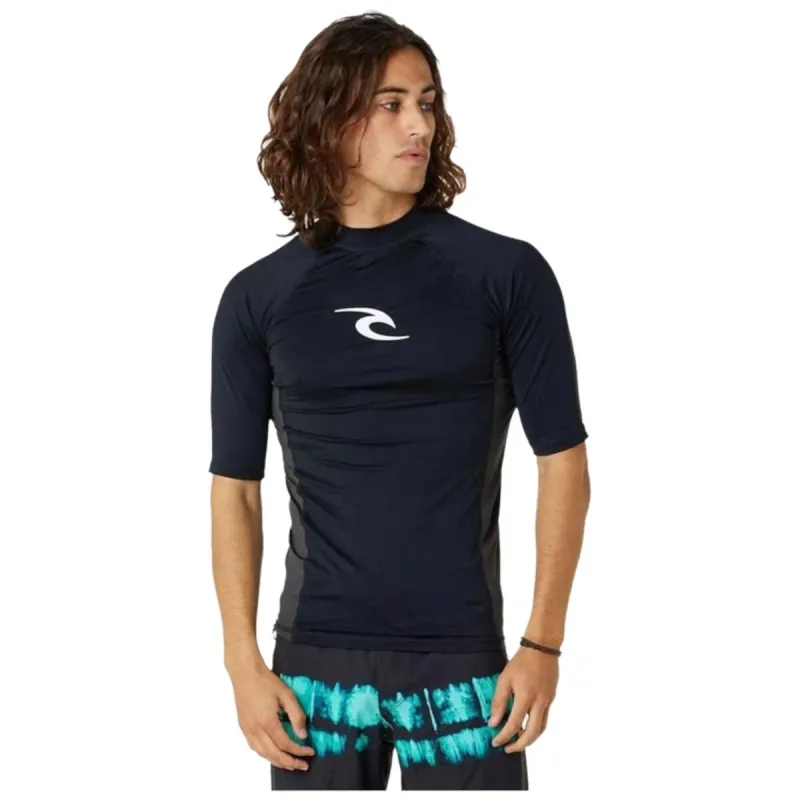 Uimarin T-paita Rip Curl Waves pf Musta Surffaus