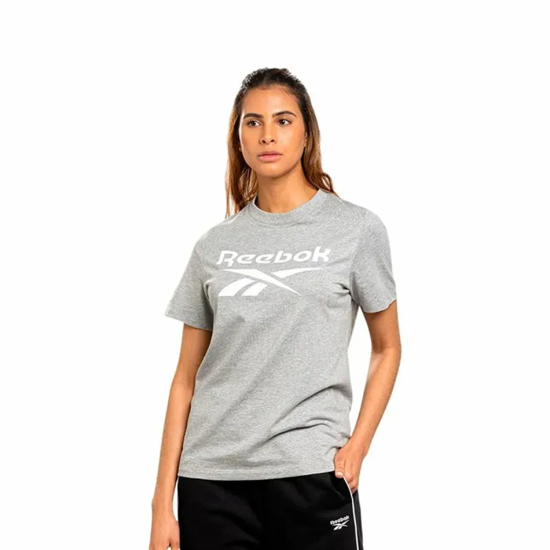 Moteriški marškinėliai su trumpomis rankovėmis Reebok Identity Big Logo Pilka Šviesiai pilka
