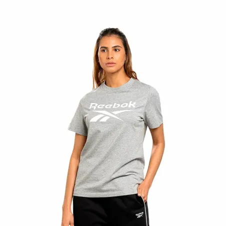 Moteriški marškinėliai su trumpomis rankovėmis Reebok Identity Big Logo Pilka Šviesiai pilka