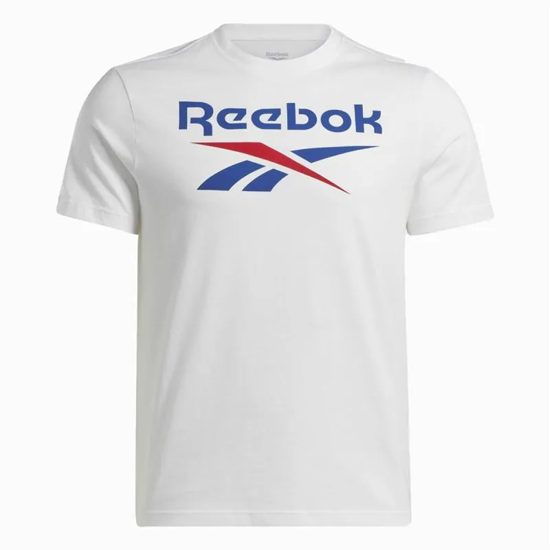 Vyriški marškinėliai su trumpomis rankovėmis Reebok Identity Big Stacked Logo Balta