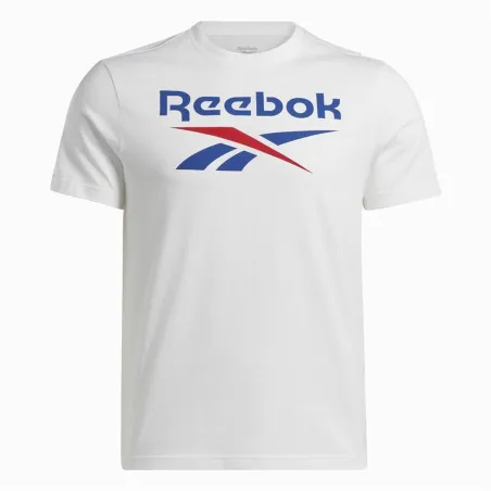 Vyriški marškinėliai su trumpomis rankovėmis Reebok Identity Big Stacked Logo Balta