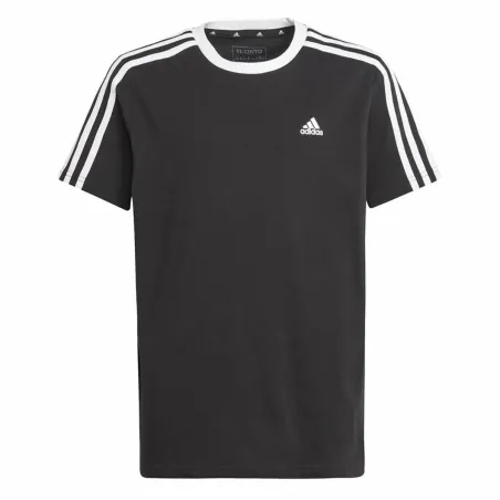 Vaikiška Marškinėliai su trumpomis rankovėmis Adidas Essentials Mėlyna Juoda
