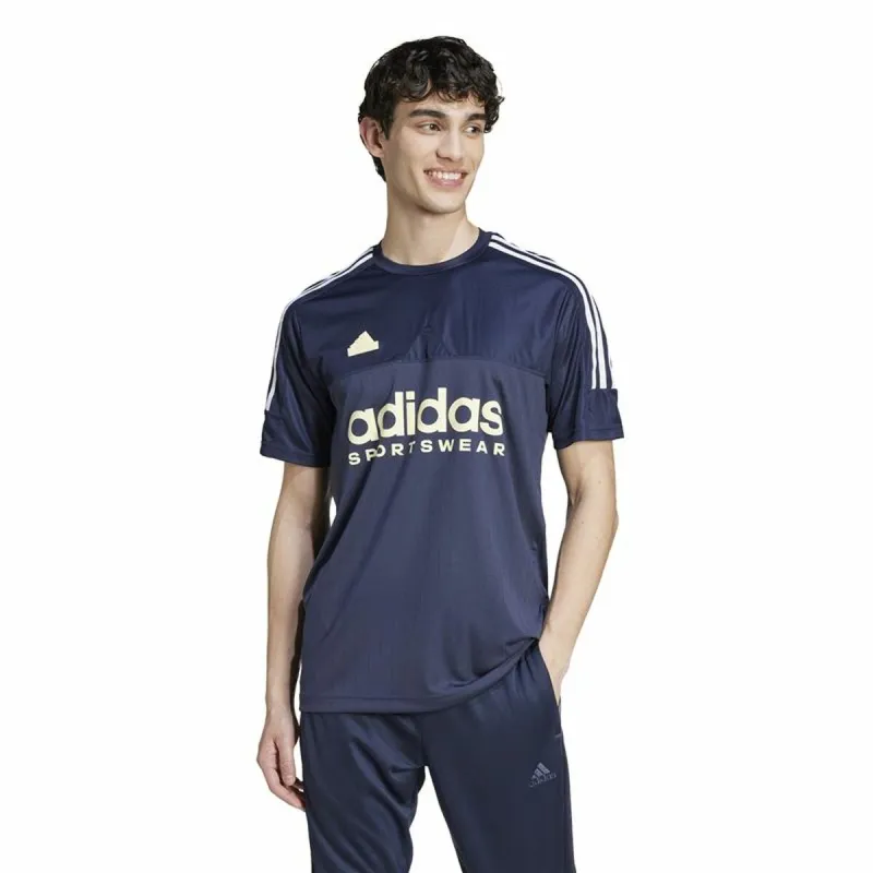Vyriški marškinėliai su trumpomis rankovėmis Adidas Tiro Mėlyna