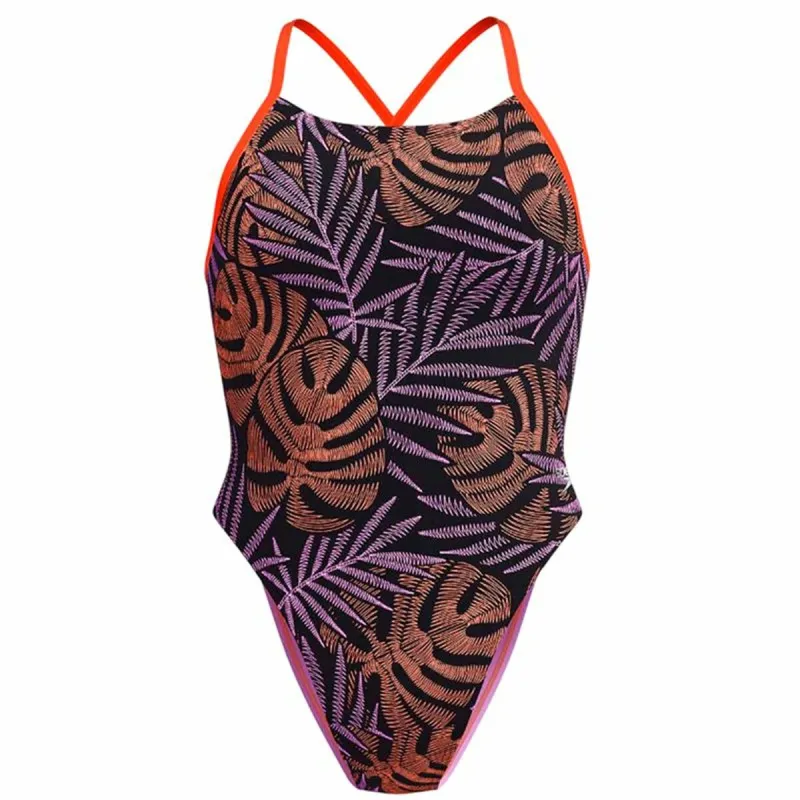 Naisten uimapuku Speedo Allover Oranssi