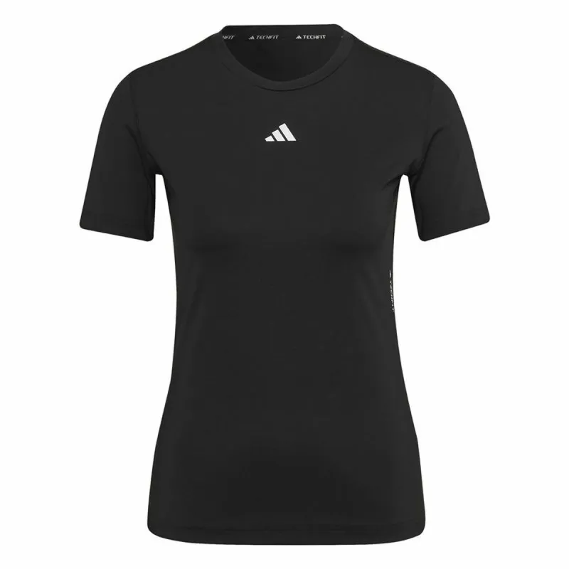 Футболка с коротким рукавом женская Adidas Techfit Чёрный