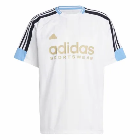 Vyriški marškinėliai su trumpomis rankovėmis Adidas Tiro Nations Balta