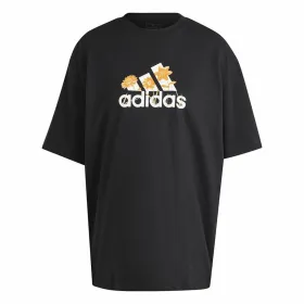 Футболка с коротким рукавом женская Adidas Flower Pack Bos Чёрный