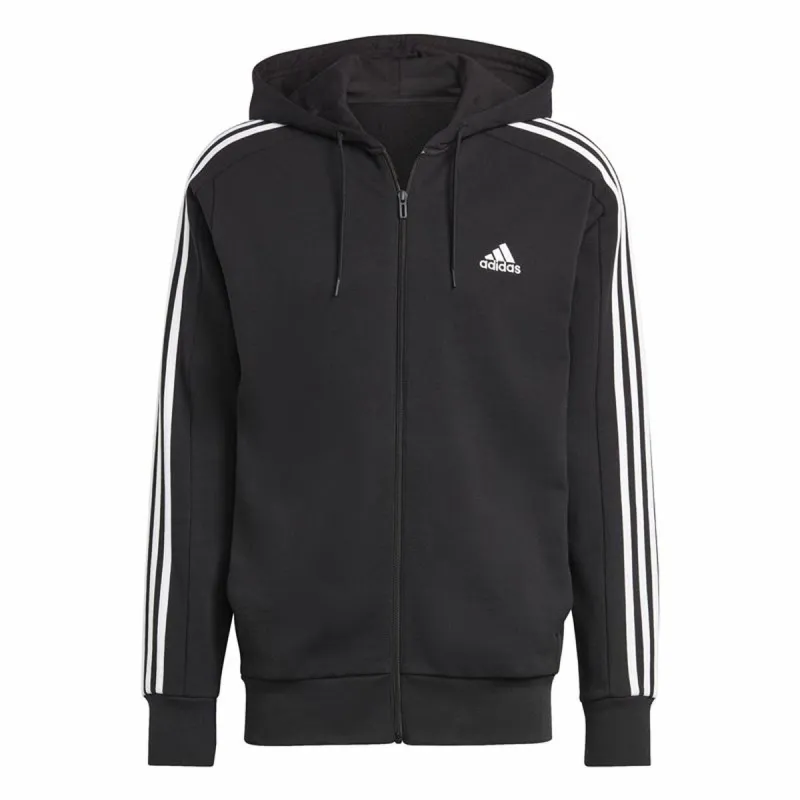 Толстовка с капюшоном мужская Adidas Essentials French Terry 3 bandas Чёрный