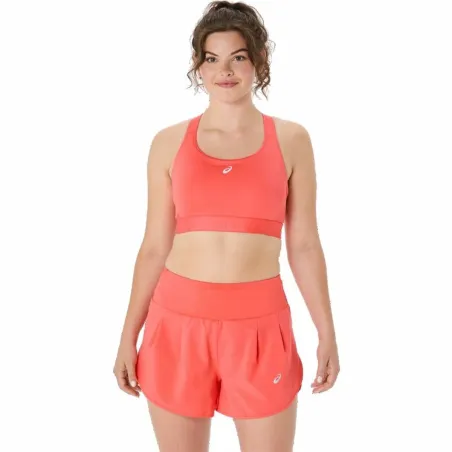 Sportinė liemenėlė Asics Road Compression Lašišos raudonumo spalva