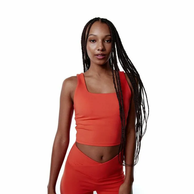 Moteriški sporto marškinėliai Black Limba Bhakti Oranžinė Fitness