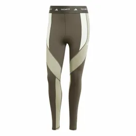 Naiste spordiretuusid Adidas Techfit 7/8 Colorblock Pruun Hall