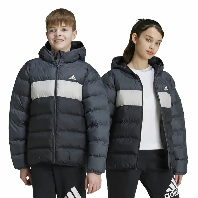 Vaikiška sportinė striukė Adidas Cazadora Synthetic Down Infantil Juoda Pilka