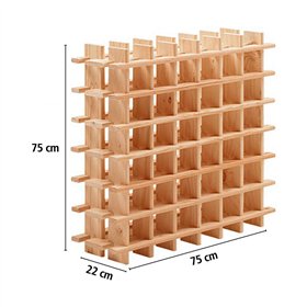 Bottle rack Astigarraga Brown Pinewood (75 x 22 x 75 cm)