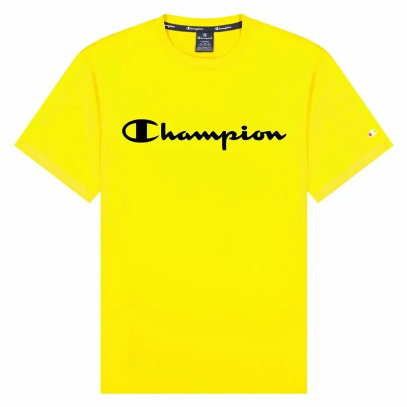 Sportiniai marškinėliai su trumpomis rankovėmis Champion Crewneck M Geltona