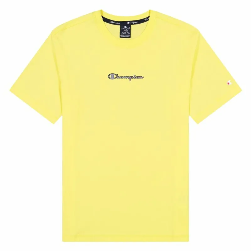 Sportiniai marškinėliai su trumpomis rankovėmis Champion Crewneck M Geltona