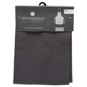 Apron with Pocket Atmosphera Black Cotton (60 x 80 cm)