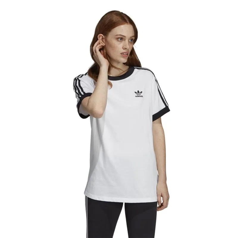 Moteriški marškinėliai su trumpomis rankovėmis Adidas 3 Stripes Balta