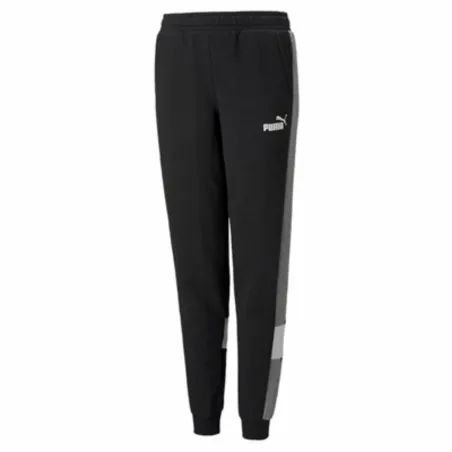 Sportinės kelnės vaikams Puma Essentials+ Colorblock K Juoda