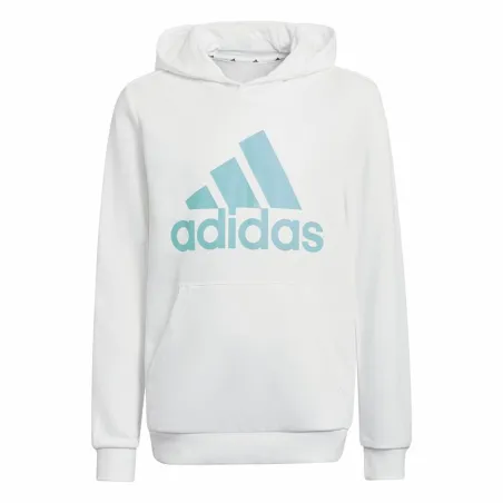 Uniseksinisdžemperis su gobtuvu Adidas Mėlyna Balta