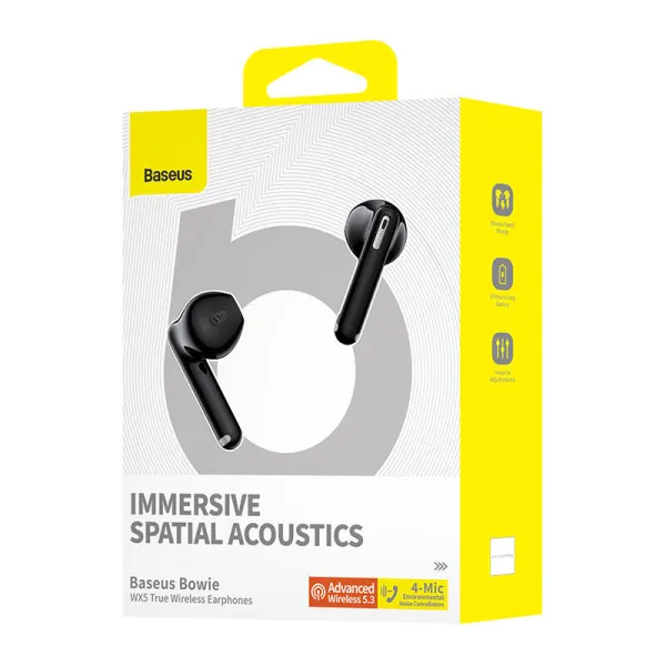 Earphones TWS Baseus Bowie WX5 (black)