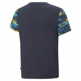 Детский Футболка с коротким рукавом Puma Essentials+ Камуфляж дети Чёрный