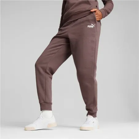 Sportinės kelnės suaugusiems Puma Ess+ Embroidery High-Waist Ruda Moteris