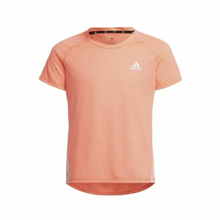 Krekls ar Īsām Piedurknēm Bērniem Adidas Aeroready Three Stripes Laša krāsas