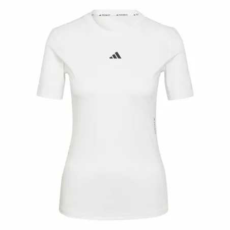 Sieviešu Krekls ar Īsām Piedurknēm Adidas Techfit Training Balts