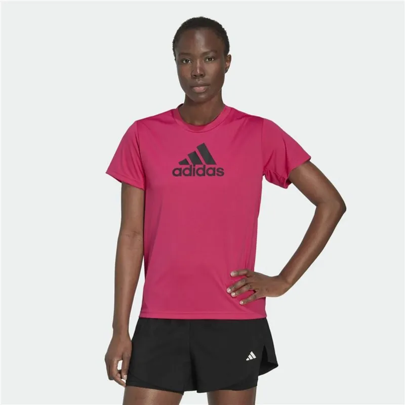 Moteriški marškinėliai su trumpomis rankovėmis Adidas Designed 2 Move Logo Fuksija