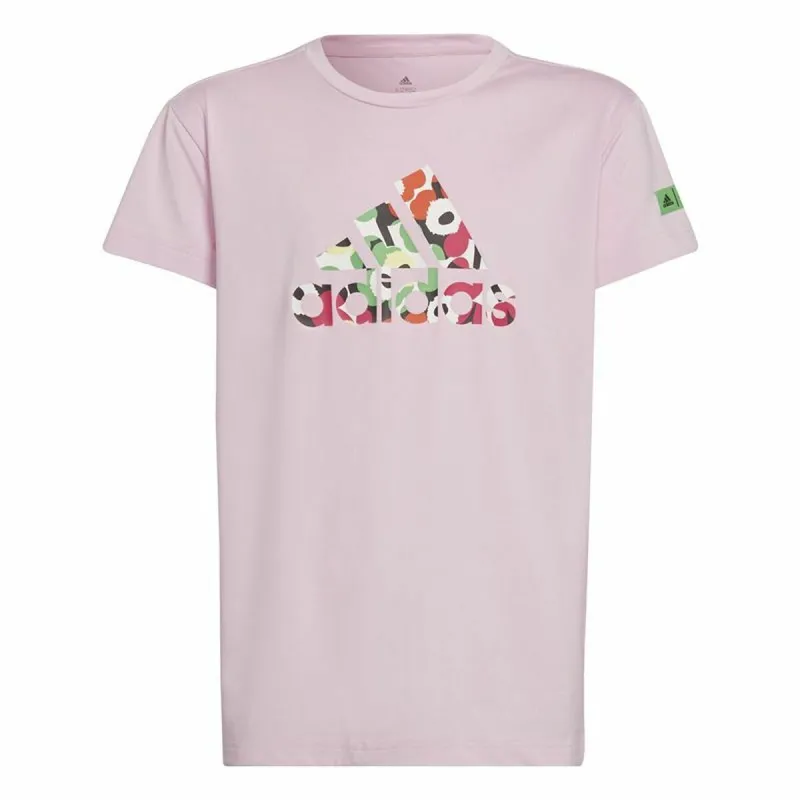 Vaikiška Marškinėliai su trumpomis rankovėmis Adidas x Marimekko Rožinė