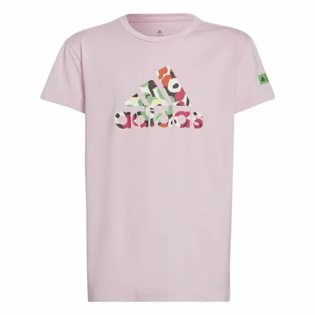 Vaikiška Marškinėliai su trumpomis rankovėmis Adidas x Marimekko Rožinė
