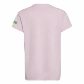 Детский Футболка с коротким рукавом Adidas x Marimekko Розовый