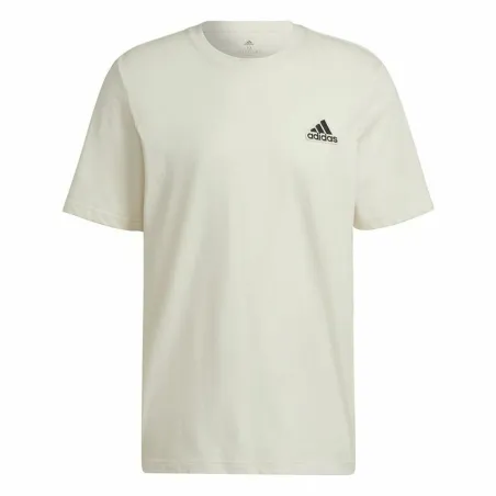 Vīriešu Krekls ar Īsām Piedurknēm Adidas Essentials Feelcomfy Bēšs