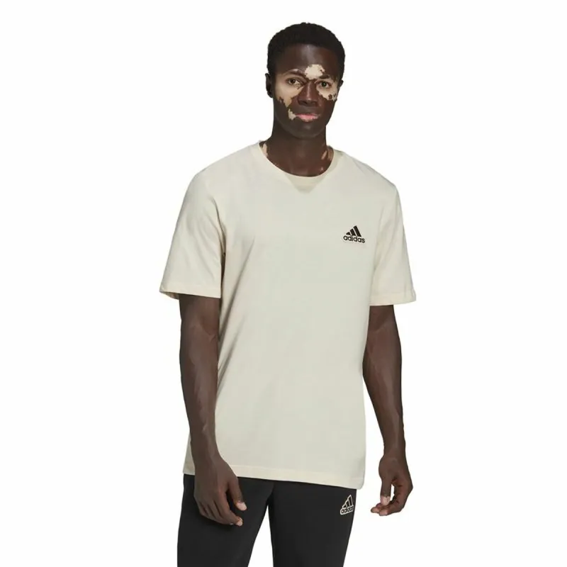 Vīriešu Krekls ar Īsām Piedurknēm Adidas Essentials Feelcomfy Bēšs