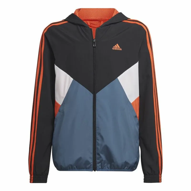 Vaikiška sportinė striukė Adidas Colorblock Juoda