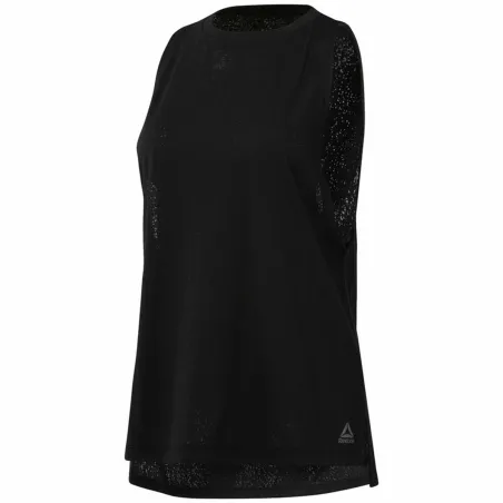 Naisten hihaton toppi Reebok Burnout Musta