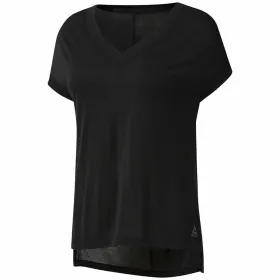 Футболка с коротким рукавом женская Reebok Wor Supremium Detail Чёрный