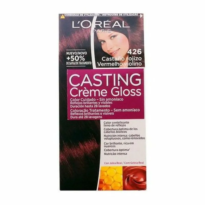 Краска без содержания аммиака L'Oreal Make Up Casting Creme Gloss Медно-коричневый Nº 426-Castano Rojizo 180 ml