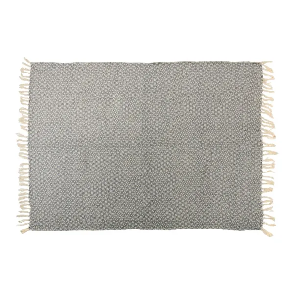 Arti Casa - Diamond Pattern Cotton Blanket 130x170 cm (Blue / White)