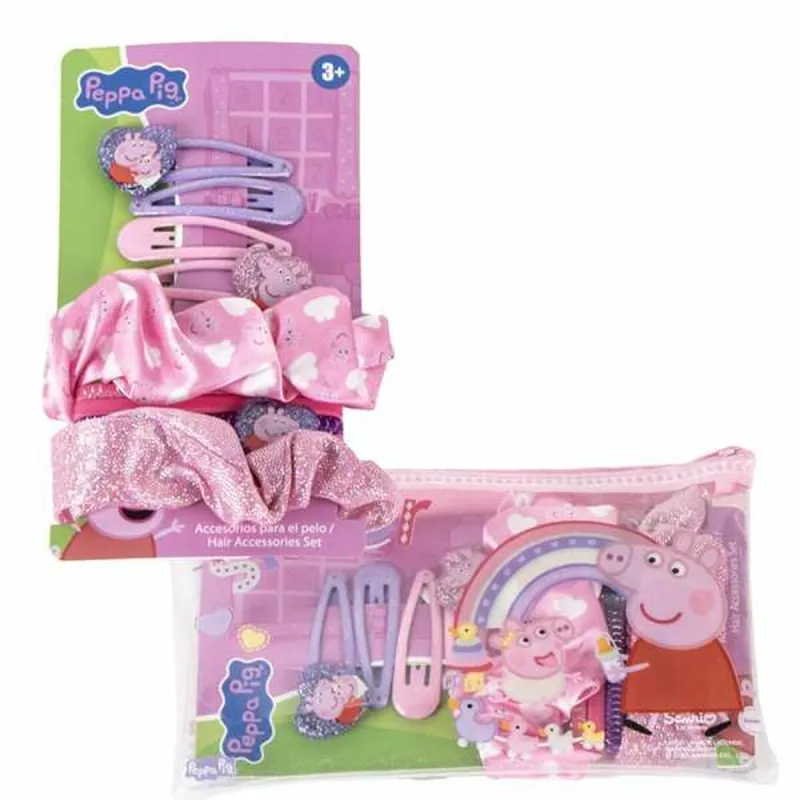 Kampaustarvikkeet Peppa Pig Pinkki 10 Kappaletta