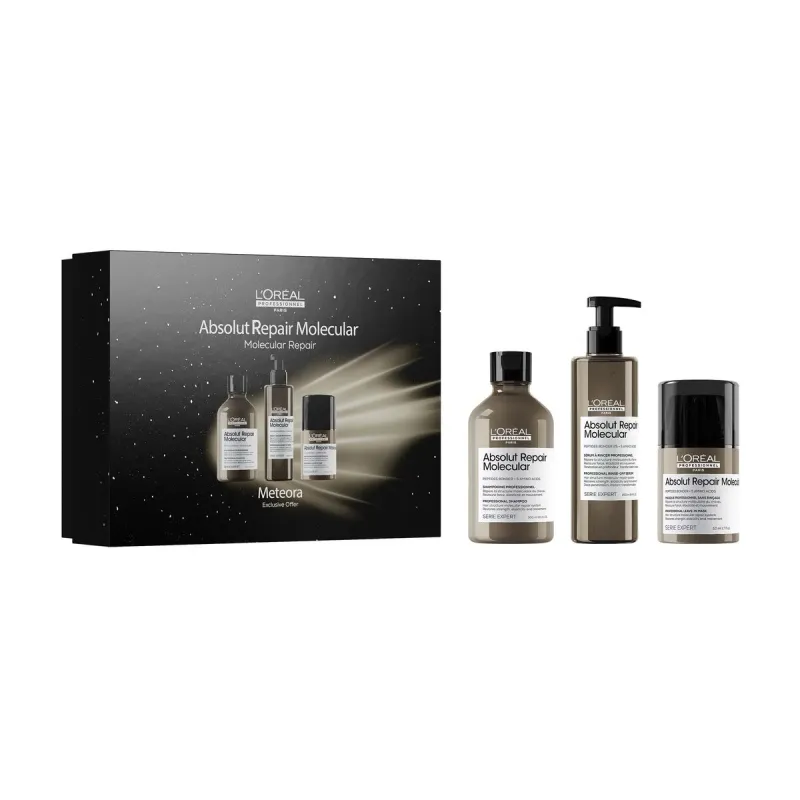 Plakų stiliavimo rinkinys L'Oreal Professionnel Paris ABSOLUT REPAIR MOLECULAR 3 Dalys