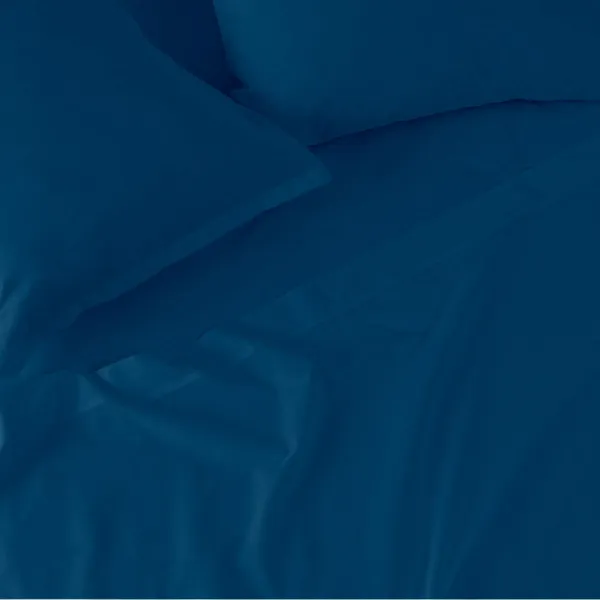 Fitted bottom sheet HappyFriday Basic Navy Blue 90 x 200 x 32 cm