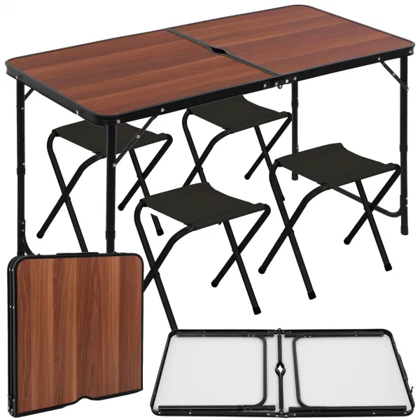 Sulankstomas stalas su kėdėmis Springos CS0107 120 x 60 cm