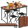 Sulankstomas stalas su kėdėmis Springos CS0107 120 x 60 cm
