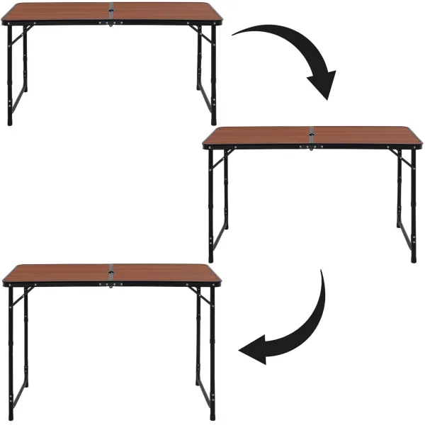 Sulankstomas stalas su kėdėmis Springos CS0107 120 x 60 cm