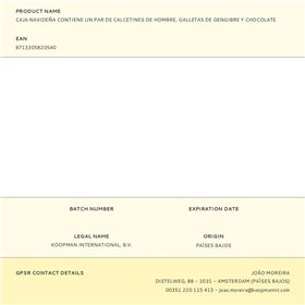 Gift Box BASIC & CO Multicolour House Christmas 9 x 8 x 27,5 cm