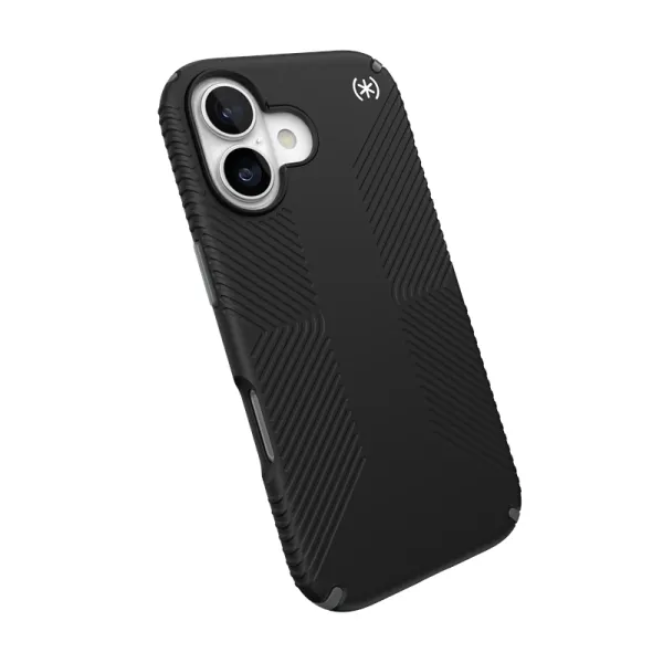 Speck Presidio2 Grip MagSafe - iPhone 17 Case (Black / Slate Gray / White)