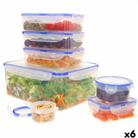 Set of Stackable Hermetically-sealed Kitchen Containers Max Home 29 x 12 x 20 cm 6 Units