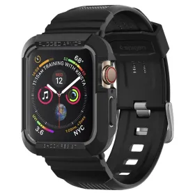 Spigen Rugged Armor Pro Case – Band with case for Apple Watch 44 / 45 mm (Black)