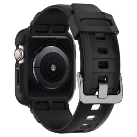 Spigen Rugged Armor Pro Case – Band with case for Apple Watch 44 / 45 mm (Black)